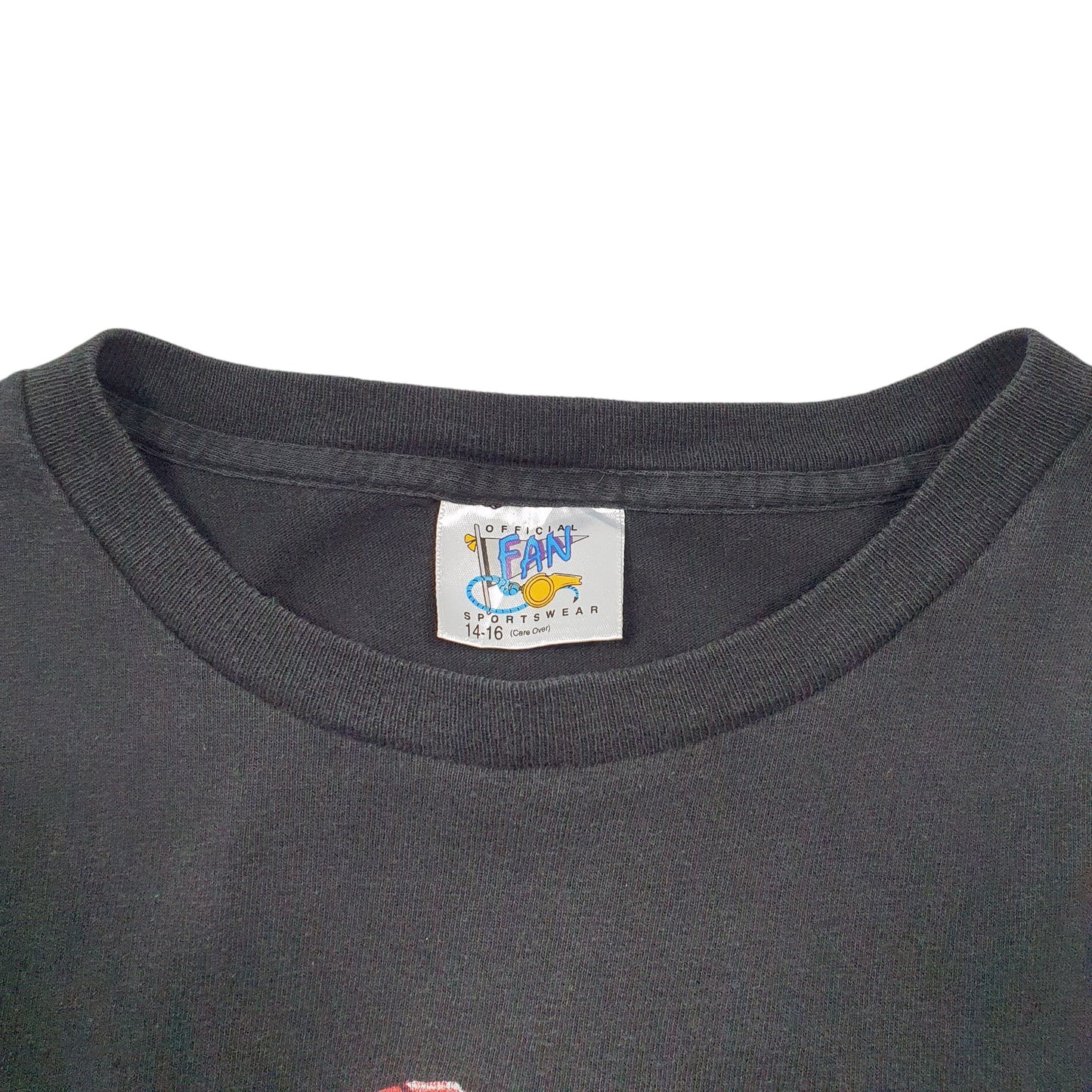 Womens Black Official Fan Sportswear Single Stitch Vintage 90s Made In USA Kansas City Chiefs NFL 1993 Short Sleeve T Shirt