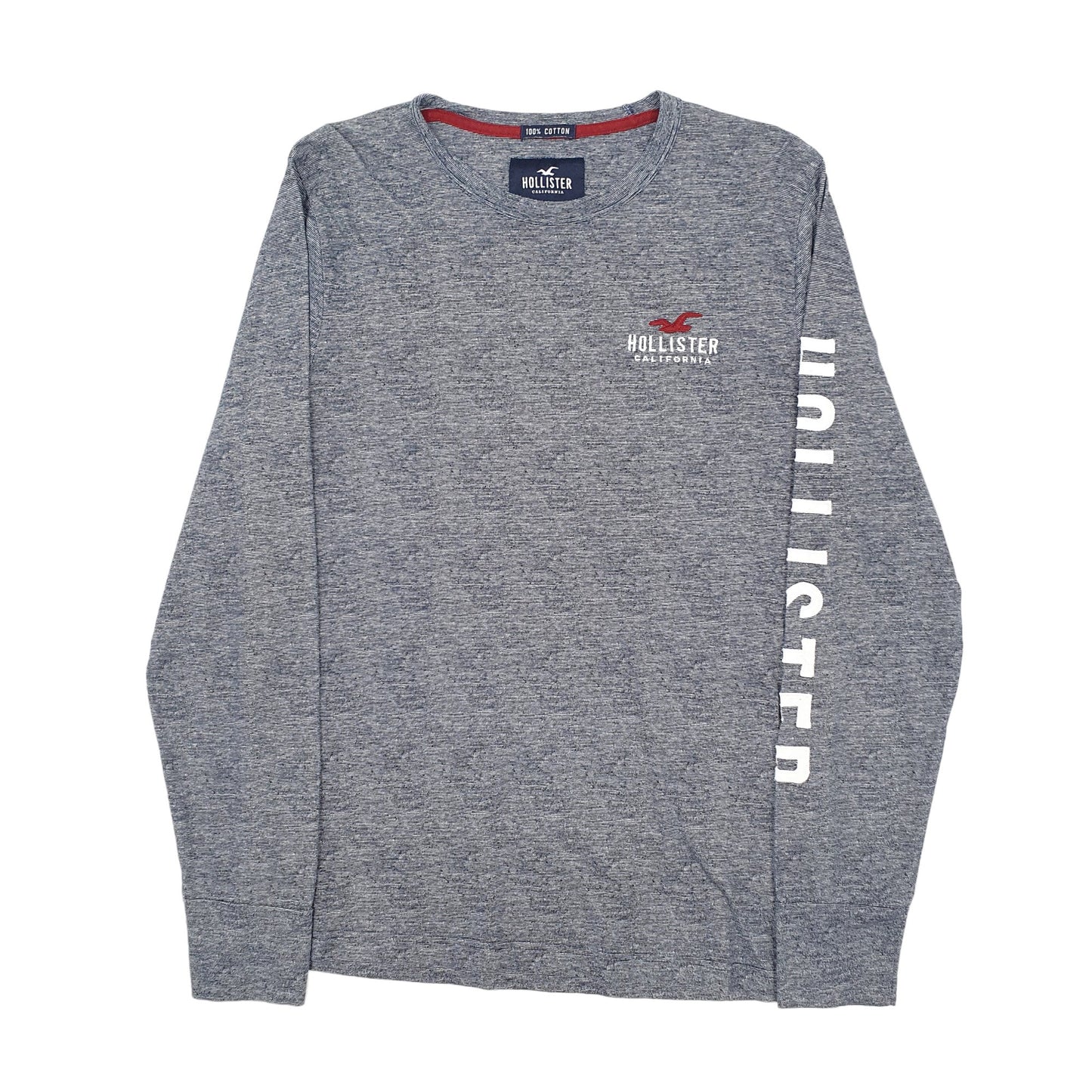 Mens Blue Hollister  Long Sleeve T Shirt