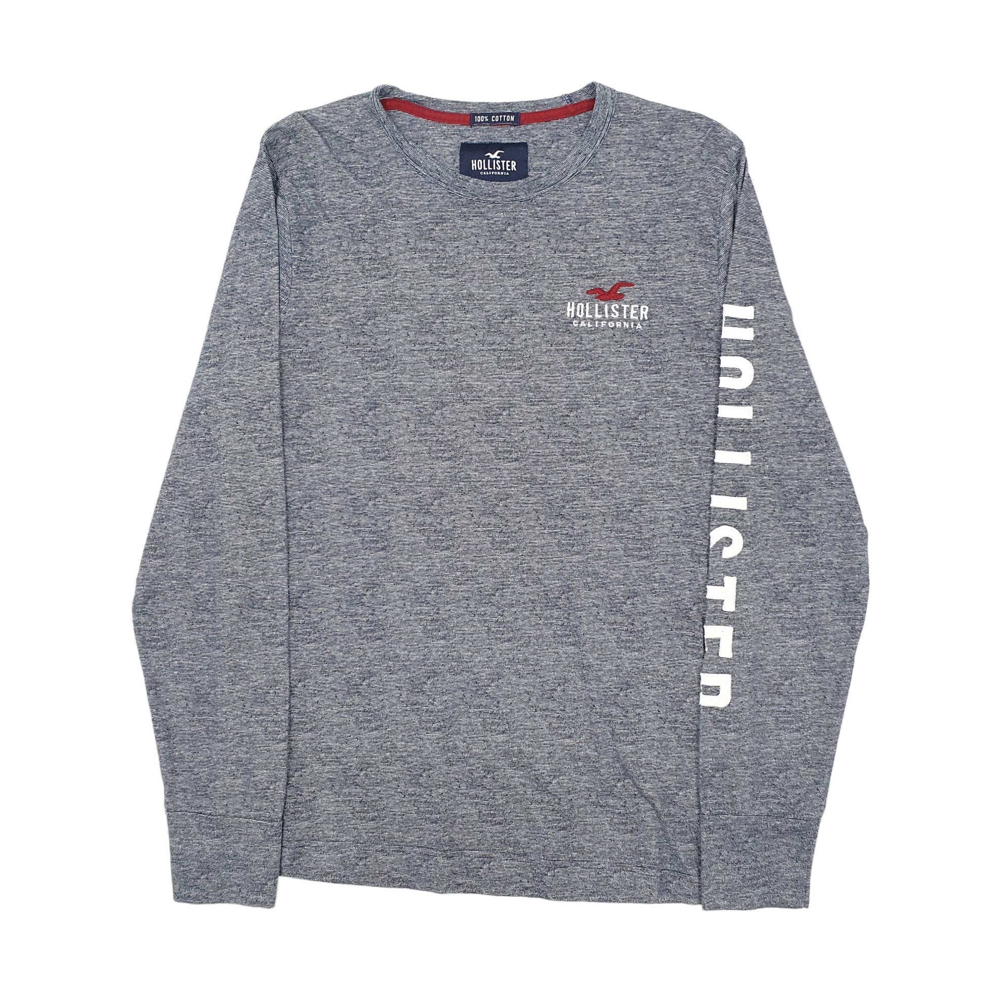 Mens Blue Hollister  Long Sleeve T Shirt