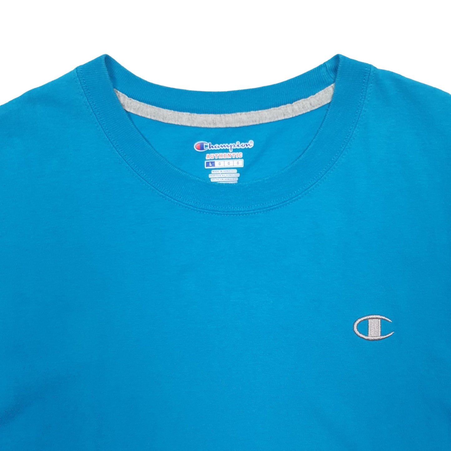 Mens Blue Champion  Short Sleeve T Shirt