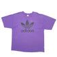 Mens Purple Adidas Spellout Short Sleeve T Shirt
