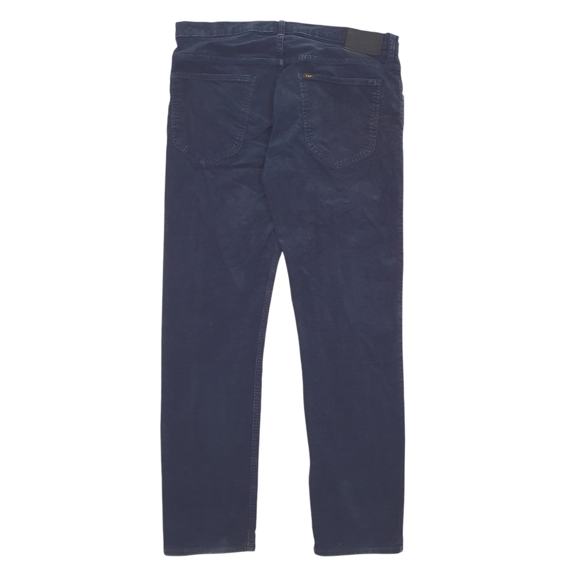 Mens Navy Lee  Corduroy Trousers