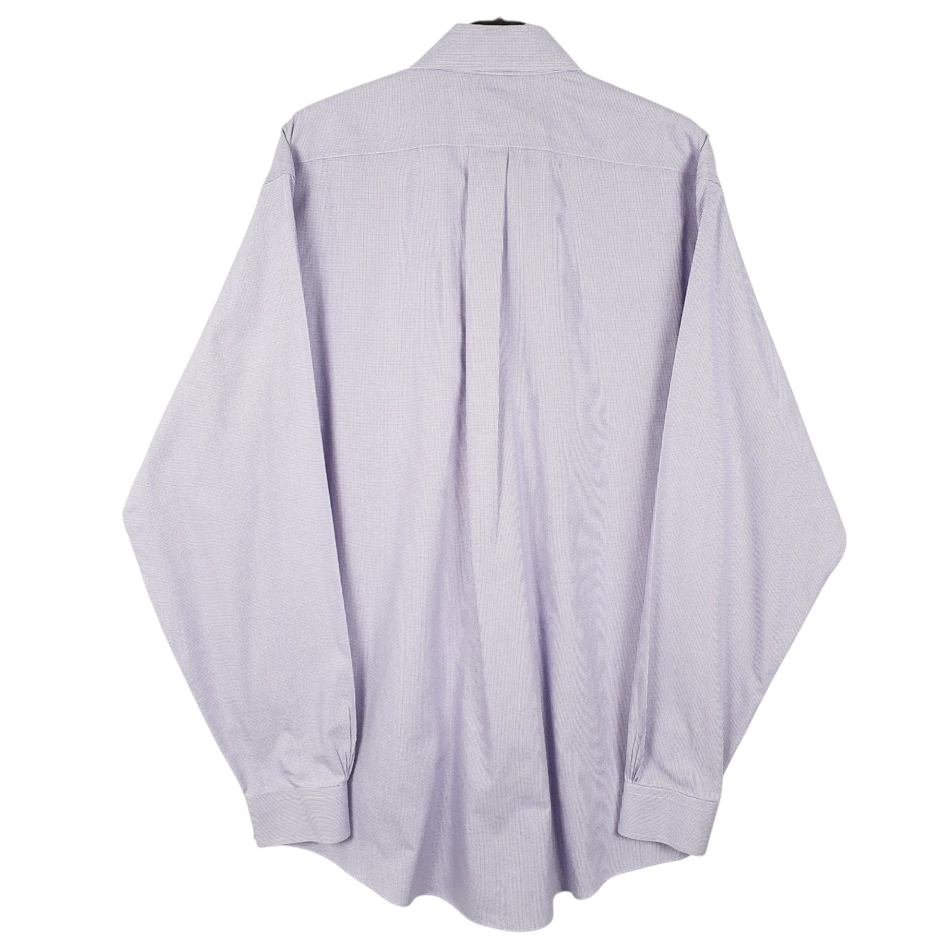 Mens Lilac Brooks Brothers Houndstooth Long Sleeve Shirt