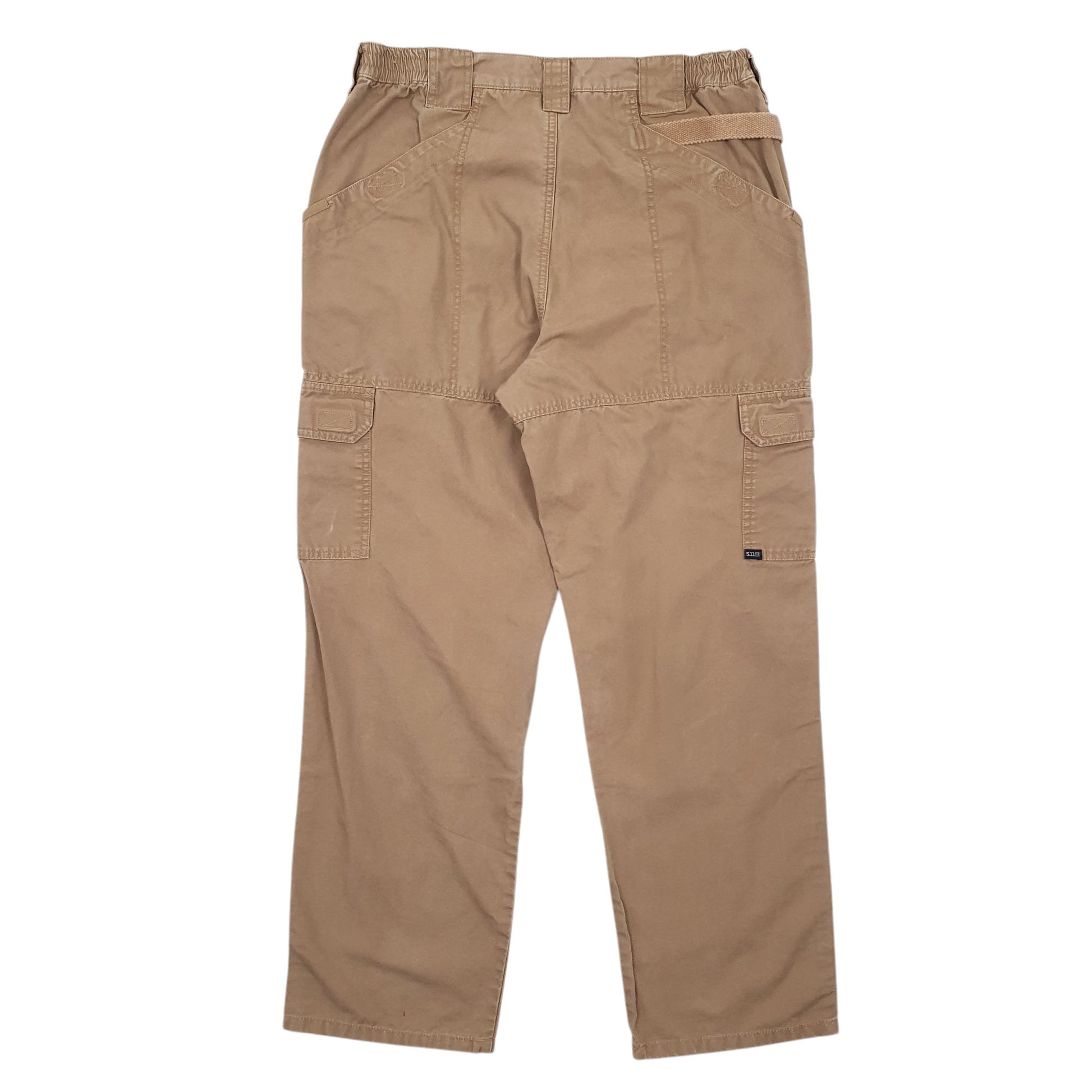 Mens Beige 5.11 Tactical Workwear Cargo Trousers
