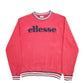 Mens Red Ellesse Spellout Crewneck Jumper