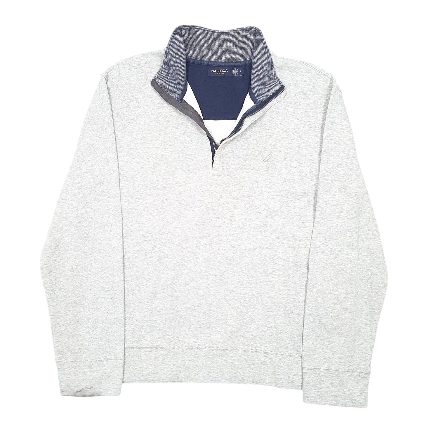 Mens Grey Nautica  Quarter Zip Jumper
