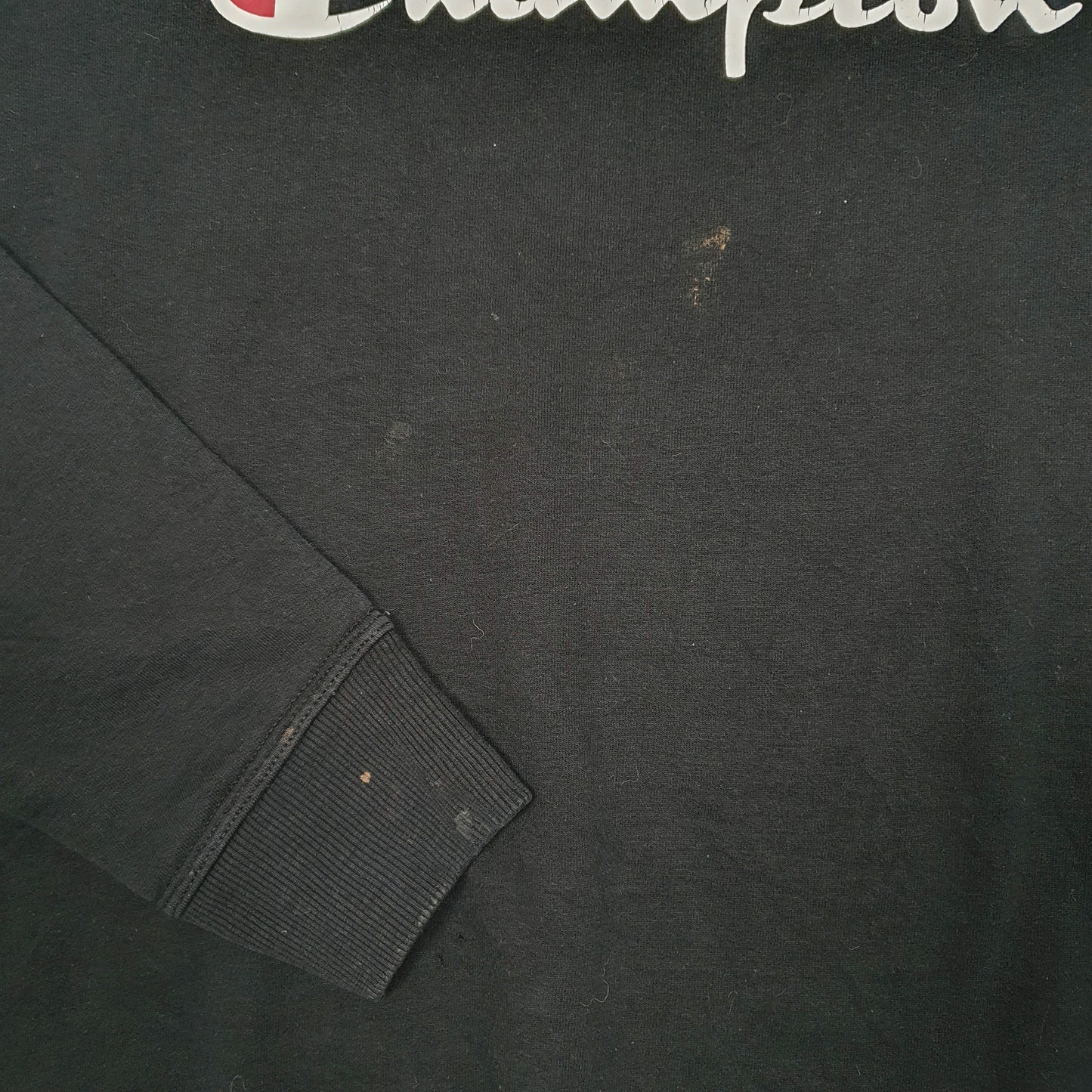 Mens Black Champion  Crewneck Jumper