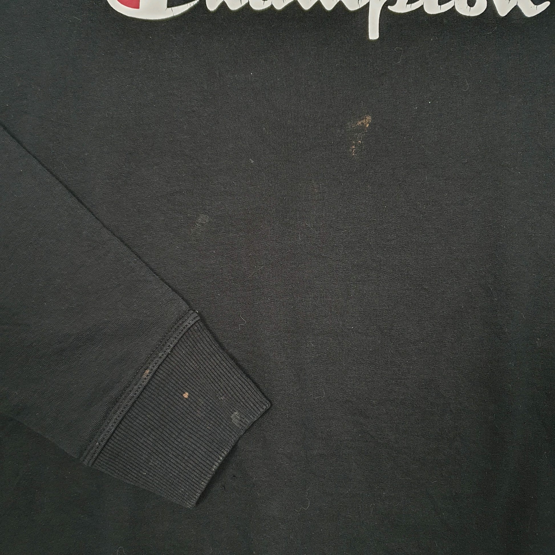 Mens Black Champion  Crewneck Jumper