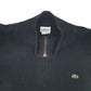 Mens Black Lacoste Knit Quarter Zip Jumper