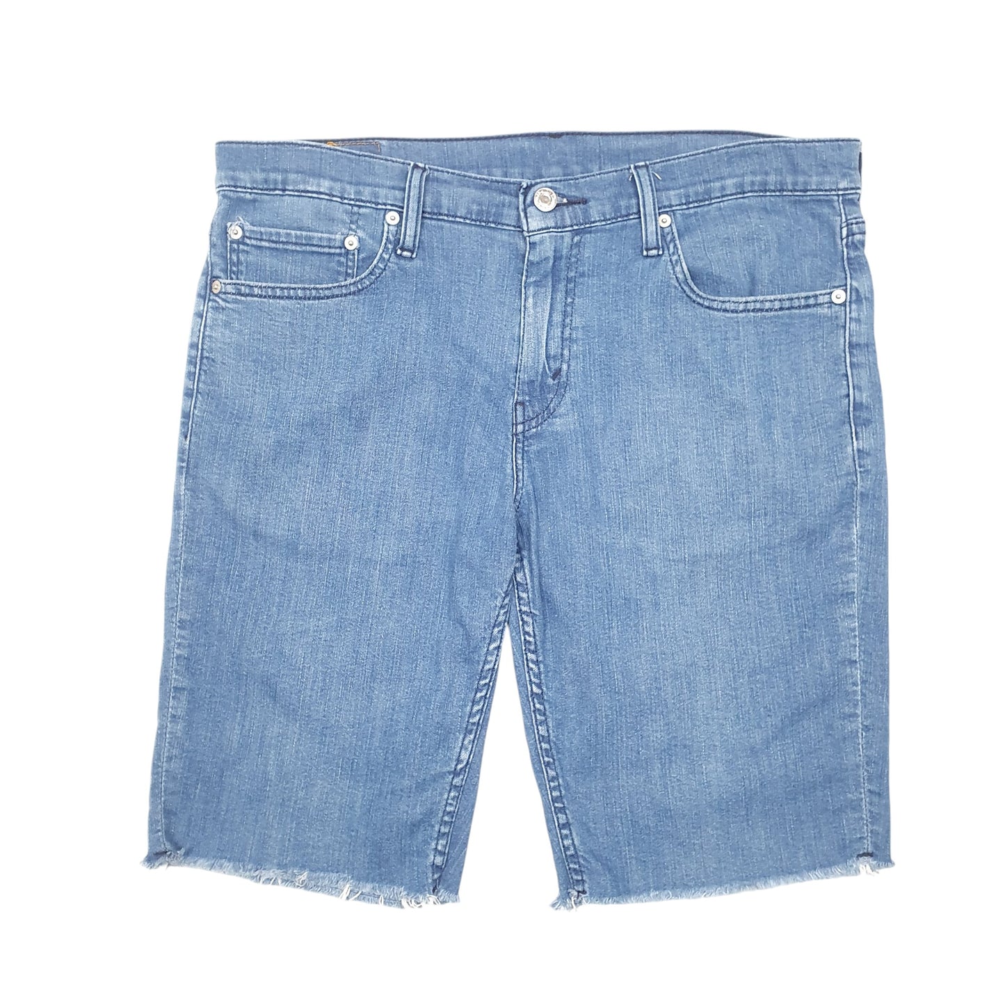 Mens Blue Levis 511 Slim Stretch Cut Offs Denim Shorts
