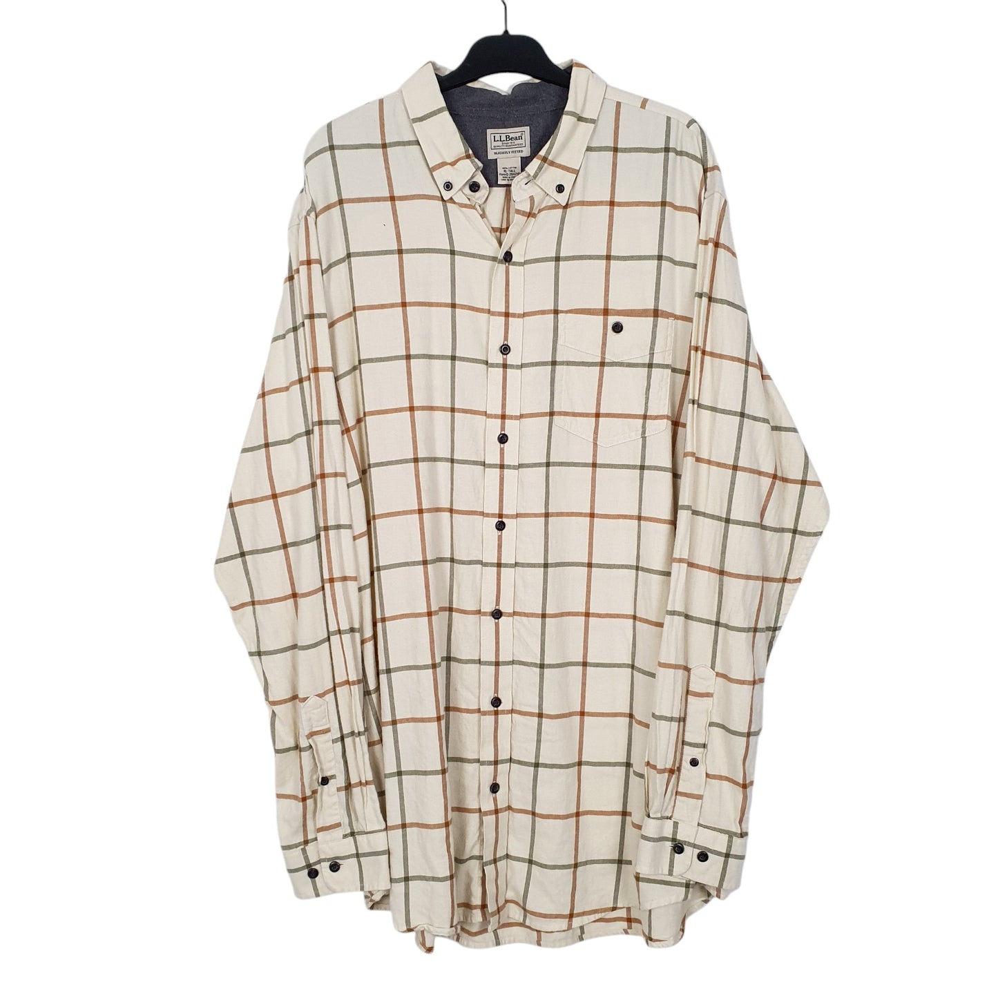 Mens Cream L.L.Bean  Long Sleeve Shirt