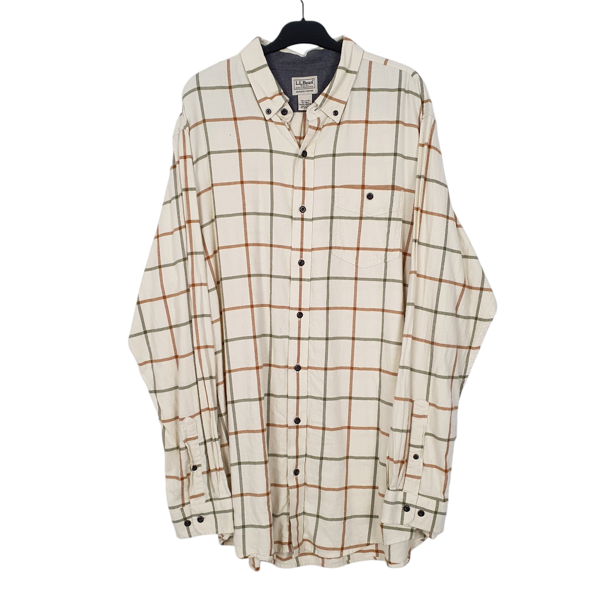 Mens Cream L.L.Bean  Long Sleeve Shirt