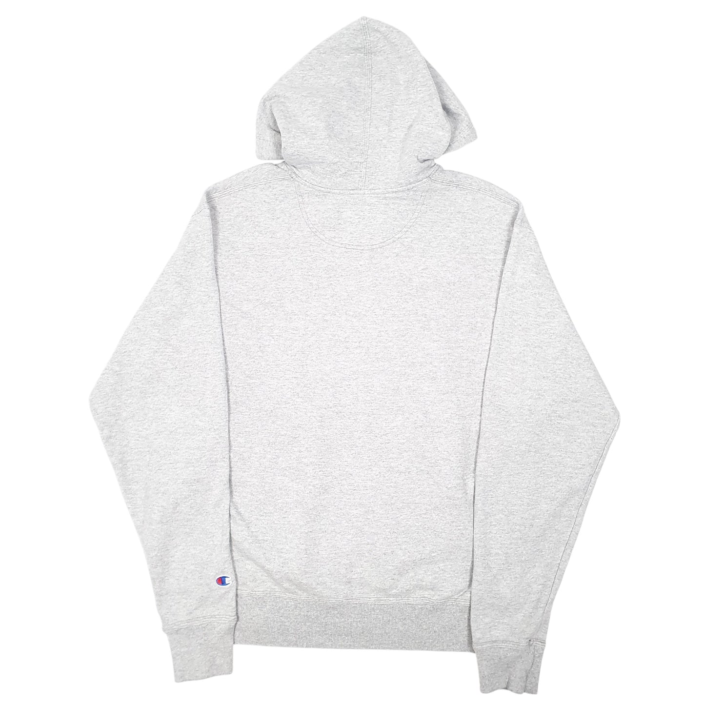 Mens Grey Champion Script Hoodie Jumper