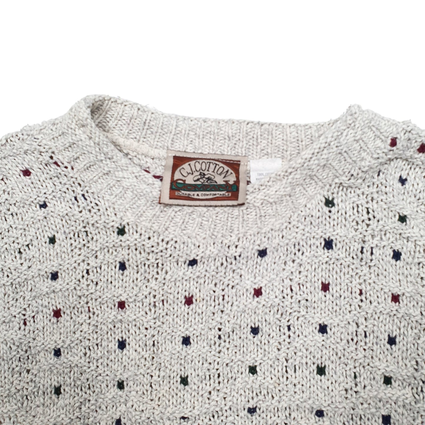 Mens Beige C.J Cotton  Crewneck Jumper