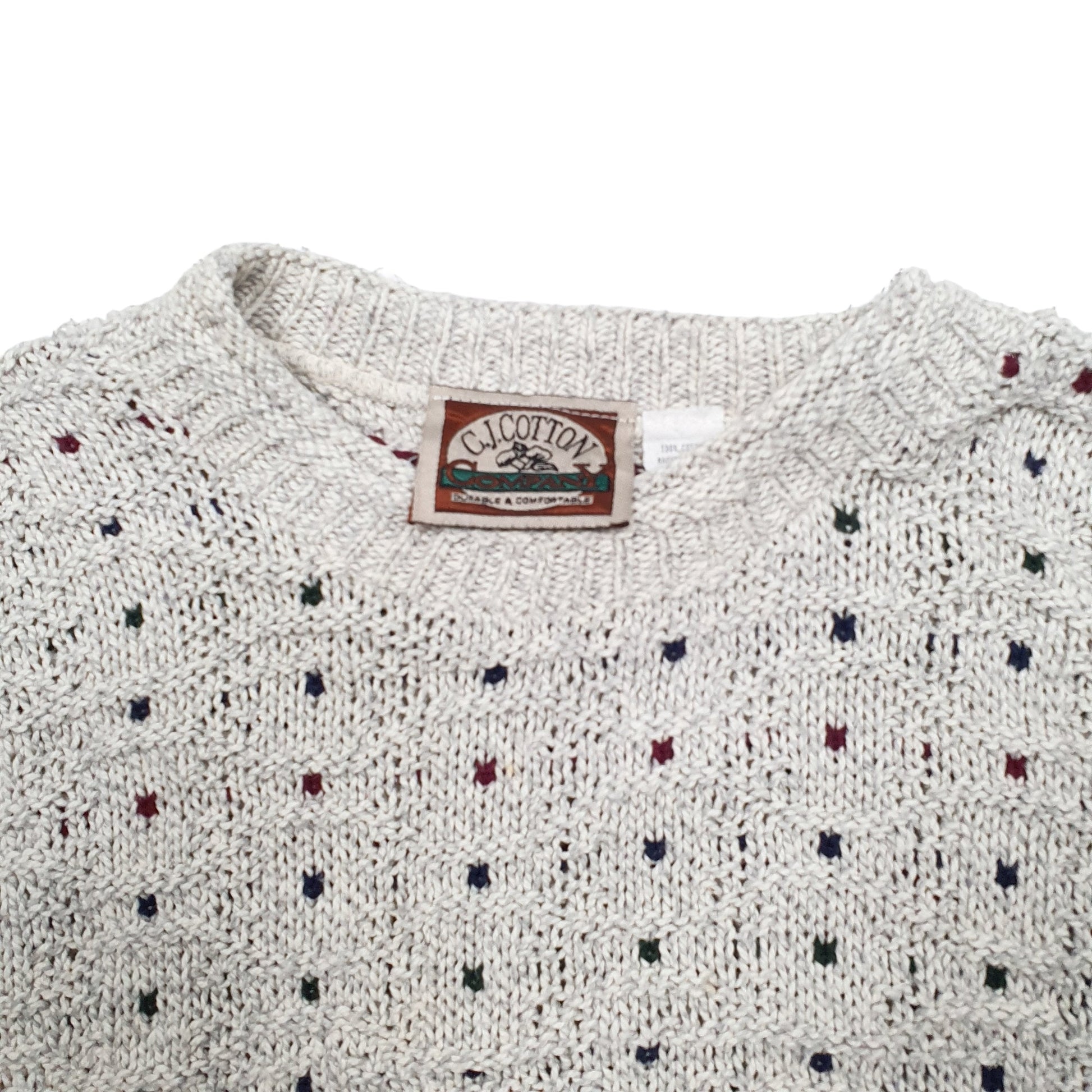 Mens Beige C.J Cotton  Crewneck Jumper
