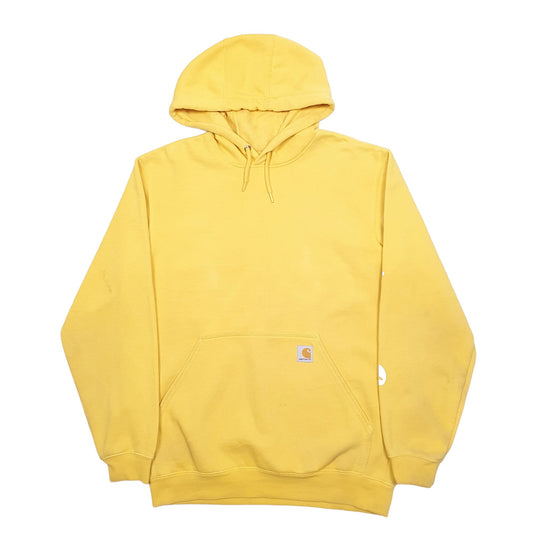 Mens Yellow Carhartt Workwear Hoodie Jumper