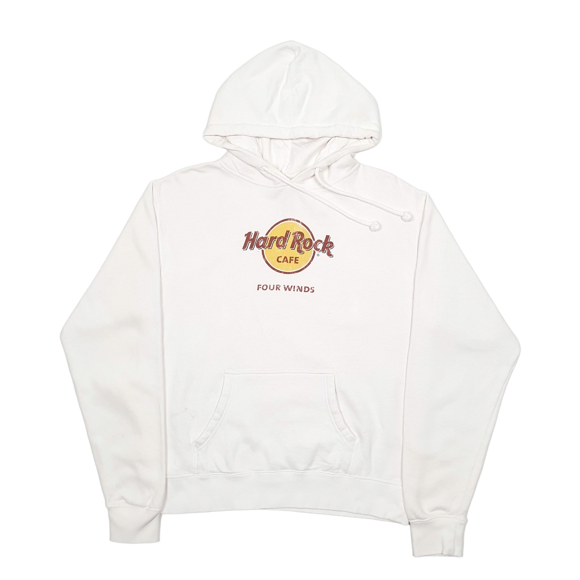 Mens White Hard Rock Cafe  Hoodie Jumper