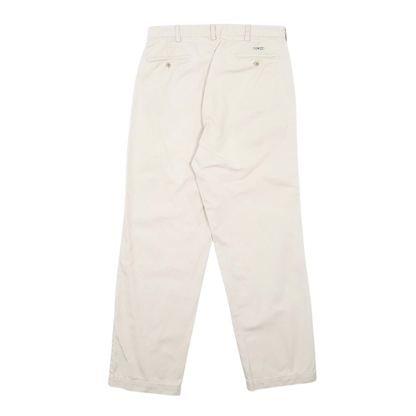 Mens Cream Polo Ralph Lauren Double Pleated Chino Trousers