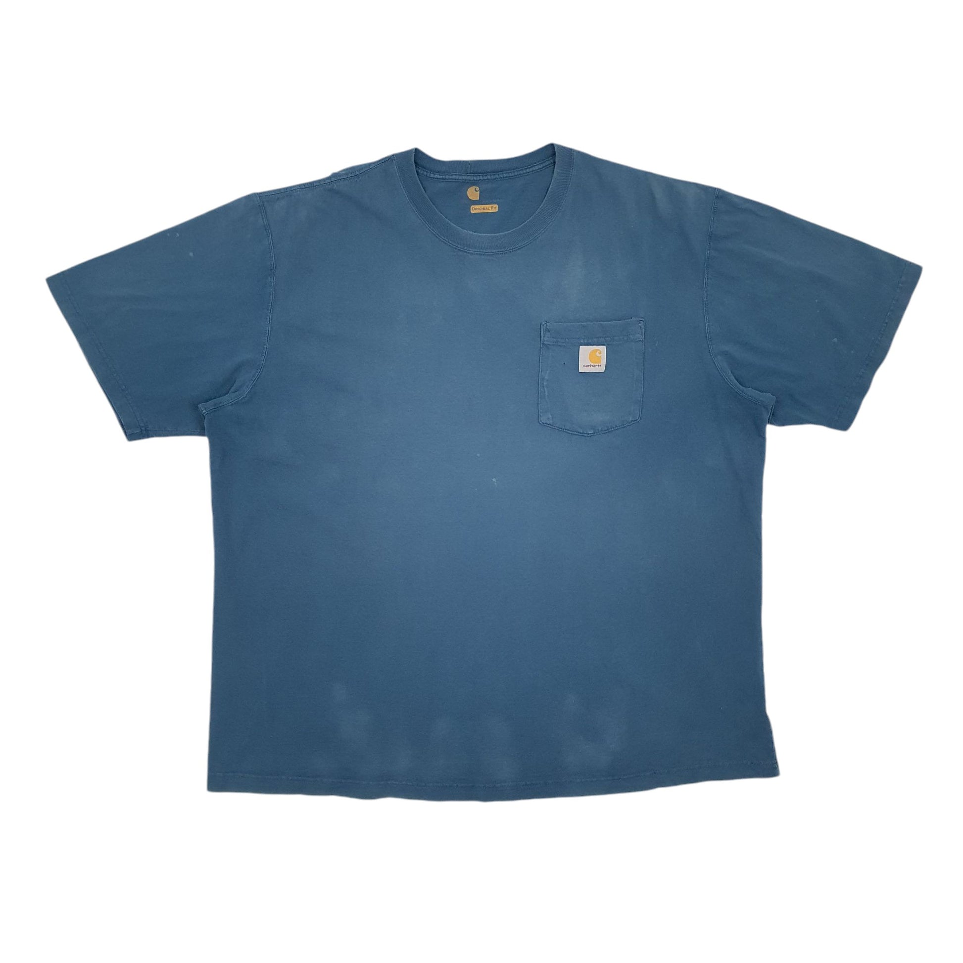 Mens Blue Carhartt  Short Sleeve T Shirt