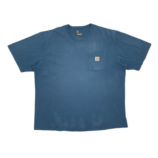 Mens Blue Carhartt  Short Sleeve T Shirt