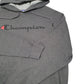 Mens Grey Champion Script Hoodie Jumper