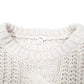 Womens Cream Garage Cropped Knit Cable Crewneck Jumper
