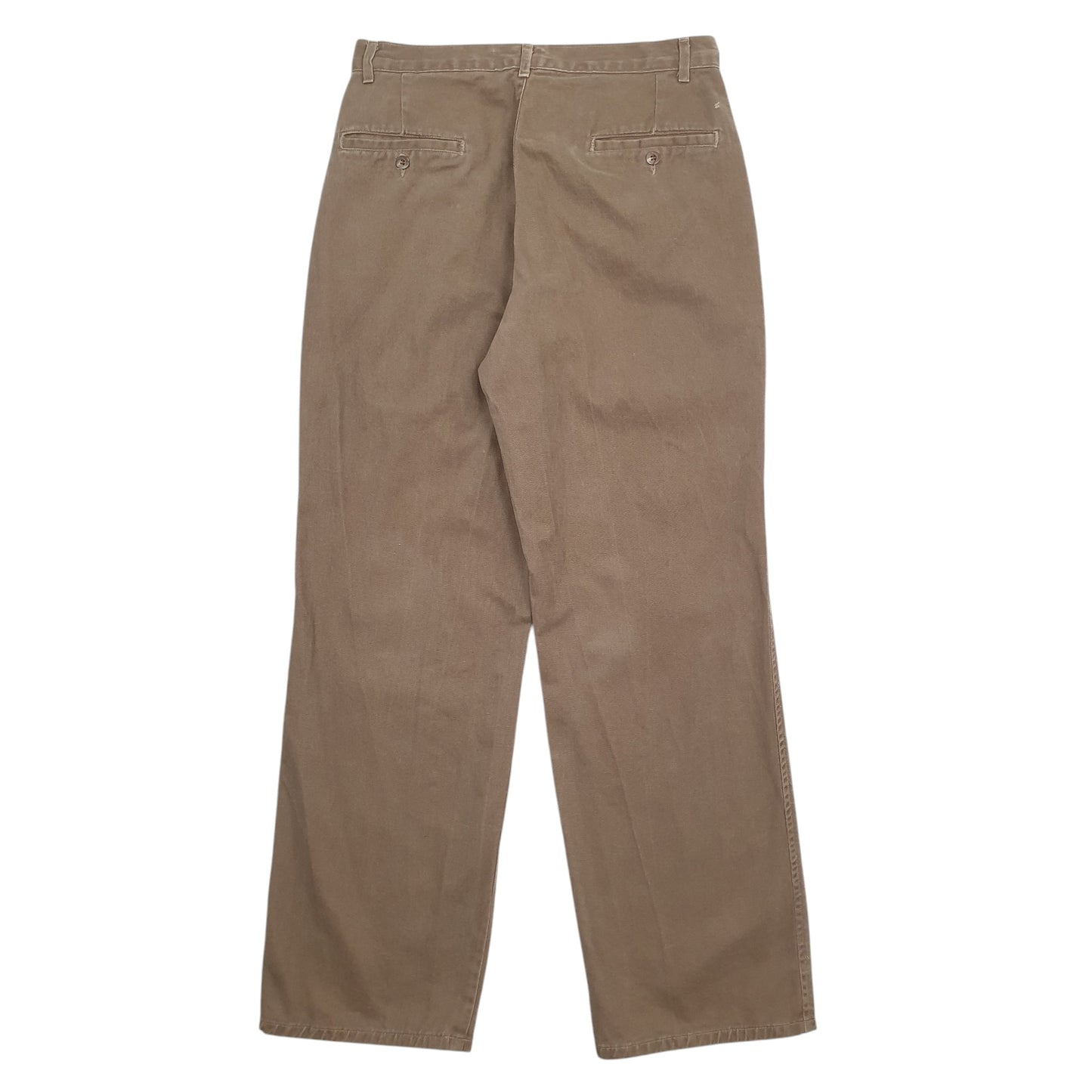 Mens Brown Polo Ralph Lauren Double Pleated Vintage 1980s Made In USA Chino Trousers