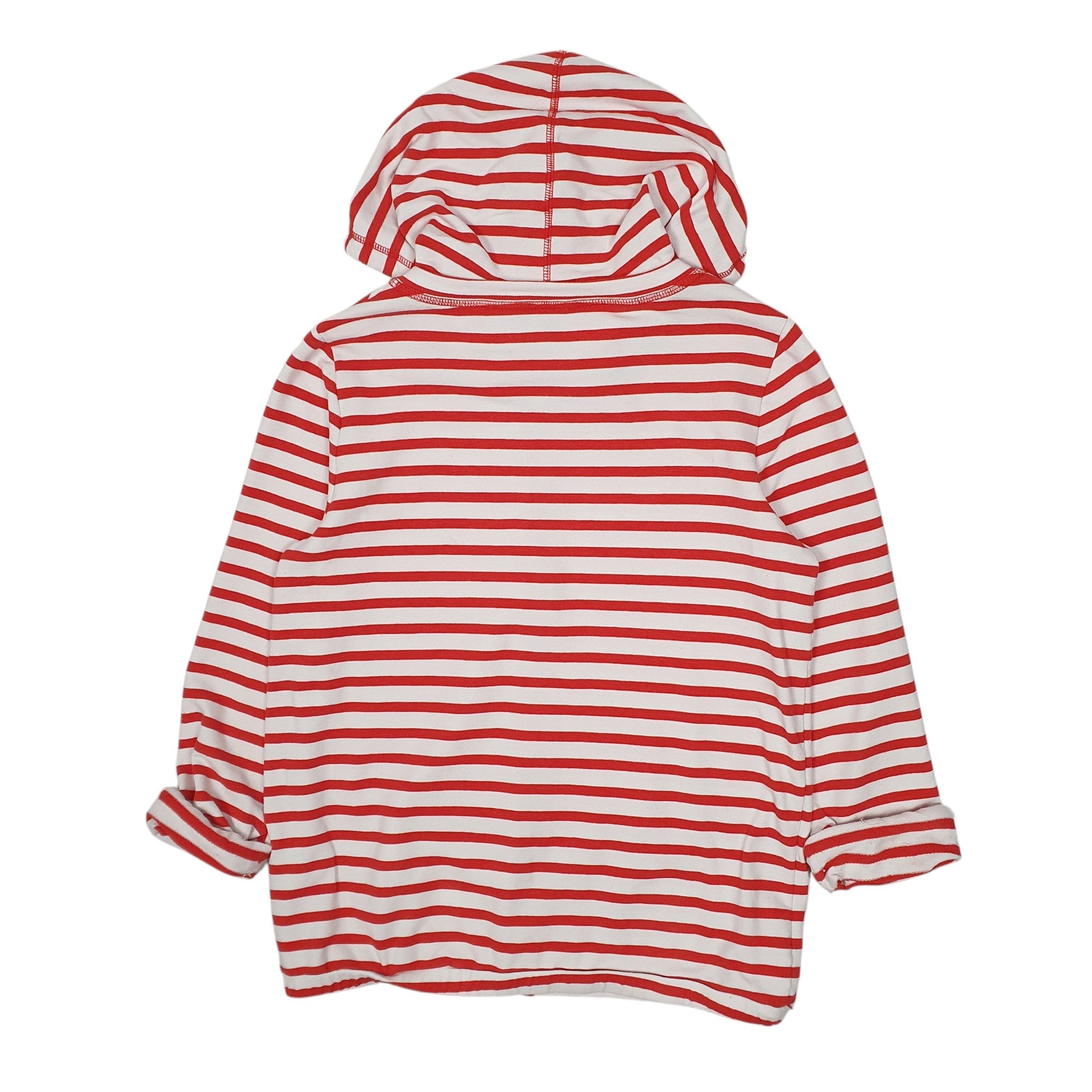 Womens Red Tommy Hilfiger Hoodie Striped Full Zip Jumper