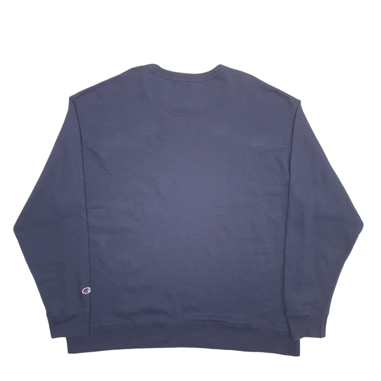 Mens Navy Champion Spellout Crewneck Jumper