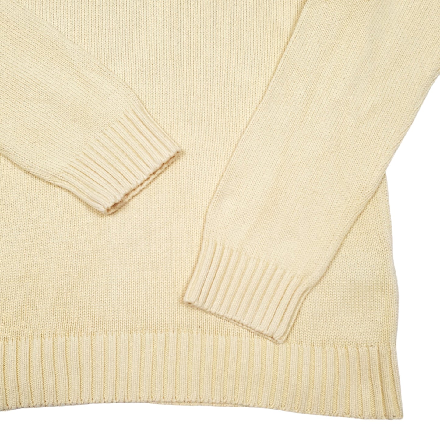 Mens Yellow Tommy Hilfiger Vintage 2001 Knit Crest Sweater Crewneck Jumper