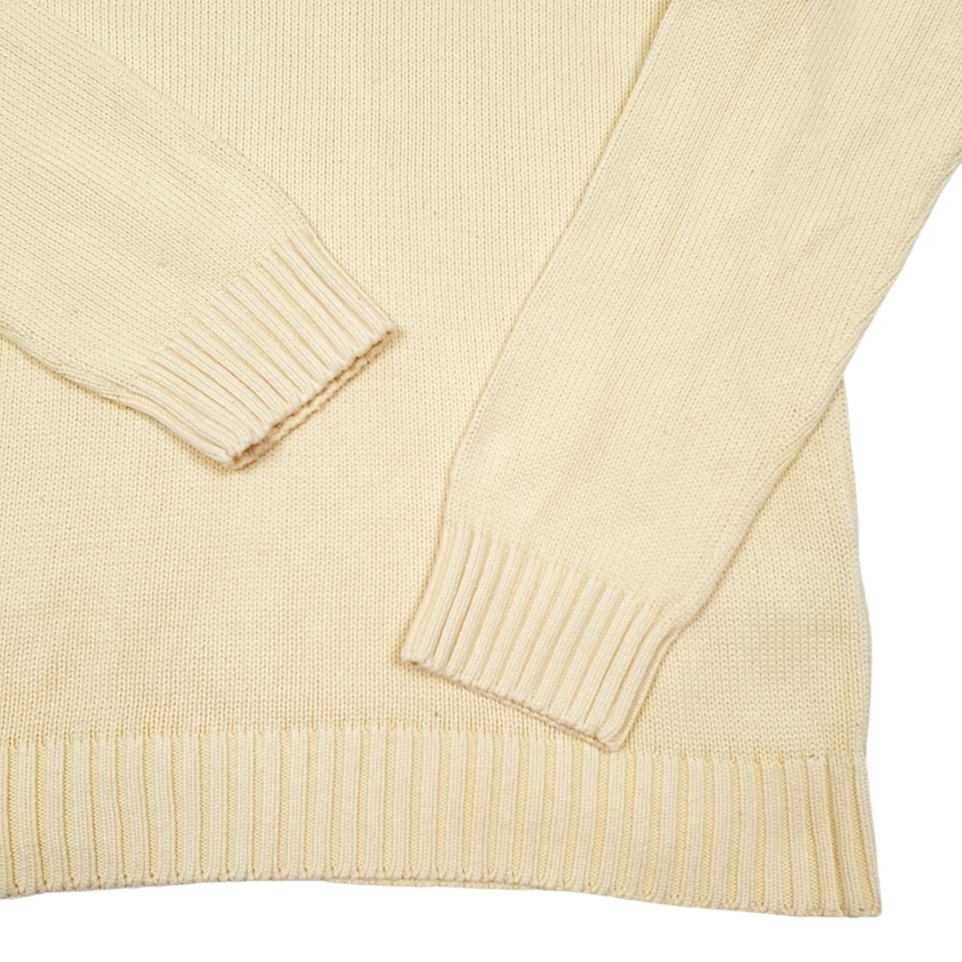 Mens Yellow Tommy Hilfiger Vintage 2001 Knit Crest Sweater Crewneck Jumper