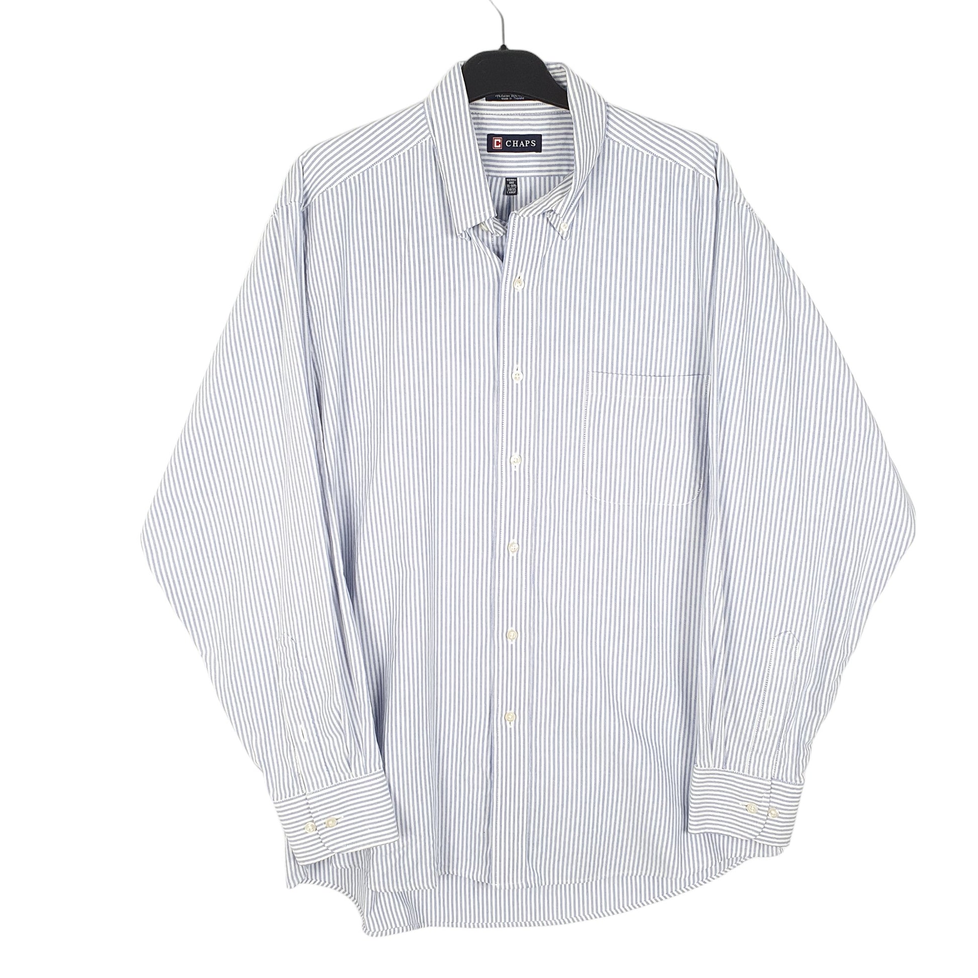 Mens White Chaps Oxford Long Sleeve Shirt