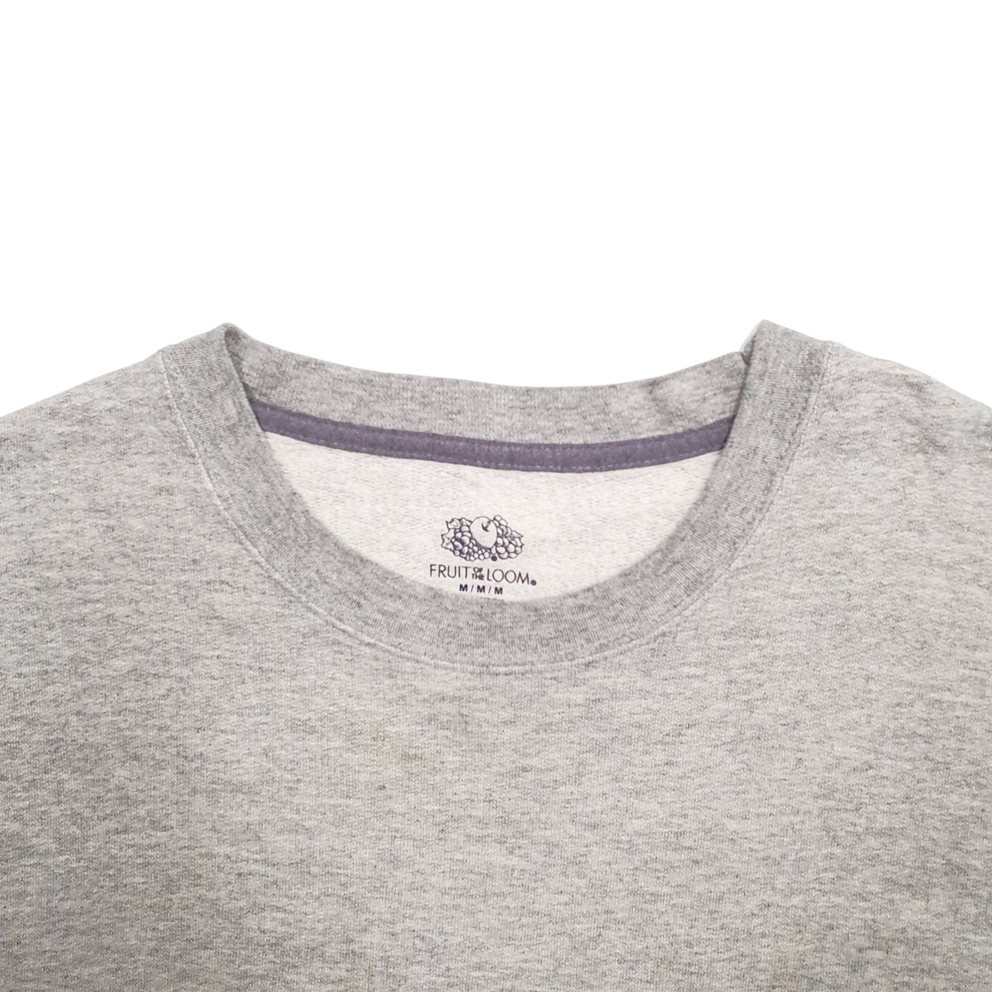 Mens Grey Fruit Of The Loom  Crewneck Jumper