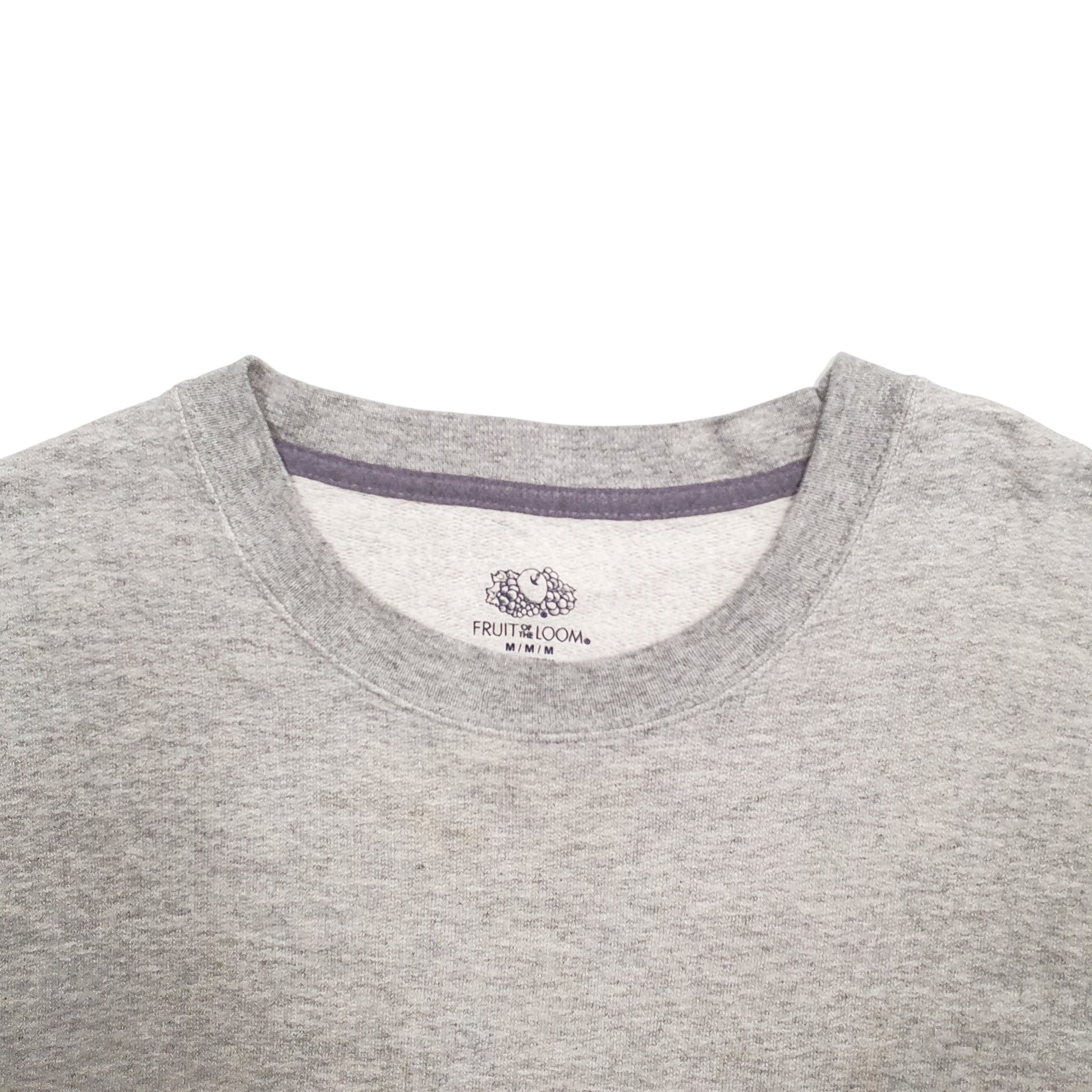 Mens Grey Fruit Of The Loom  Crewneck Jumper