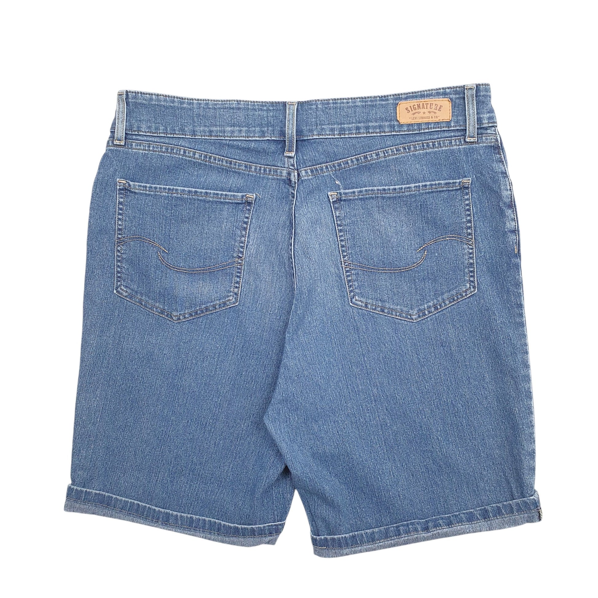 Womens Blue Levis Signature Stretch Fit Denim Shorts