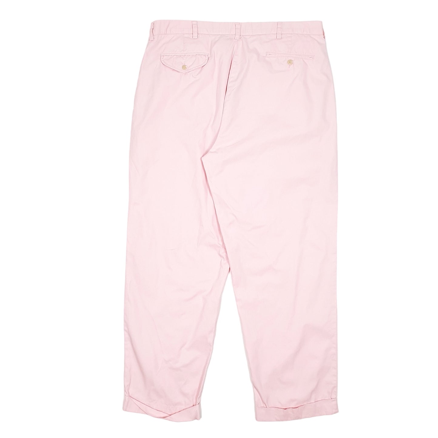 Mens Pink Polo Ralph Lauren Hammond Pant Double Pleated Chino Trousers