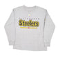 Mens Grey NFL Pittsburgh Steelers Football Long Sleeve T Shirt