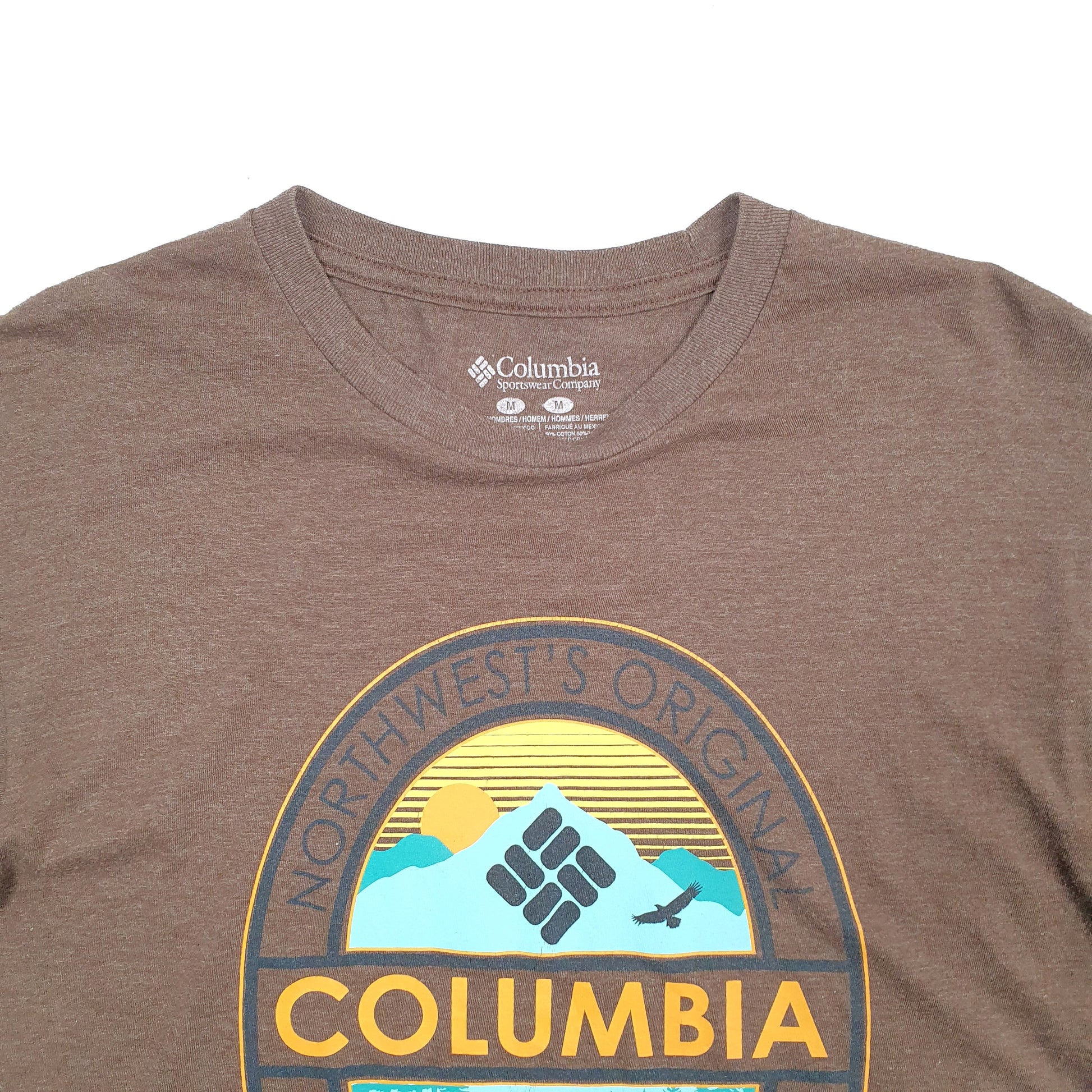 Mens Brown Columbia Sportswear  Short Sleeve T Shirt