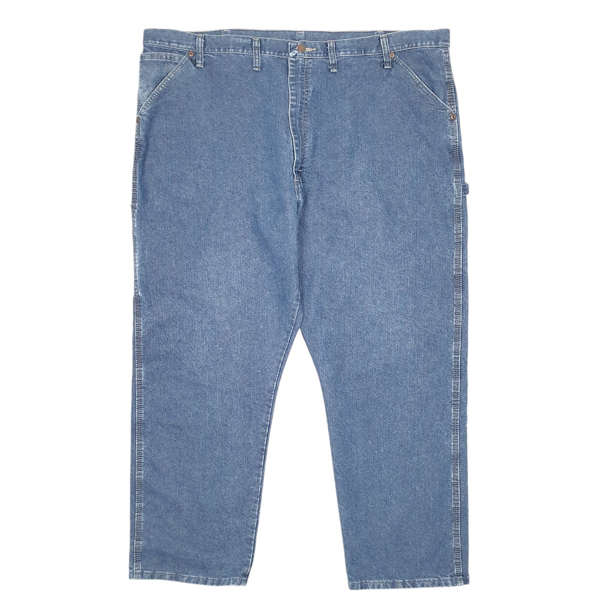 Mens Blue Wrangler Carpenter Pants Workwear Casual JeansW46 L30