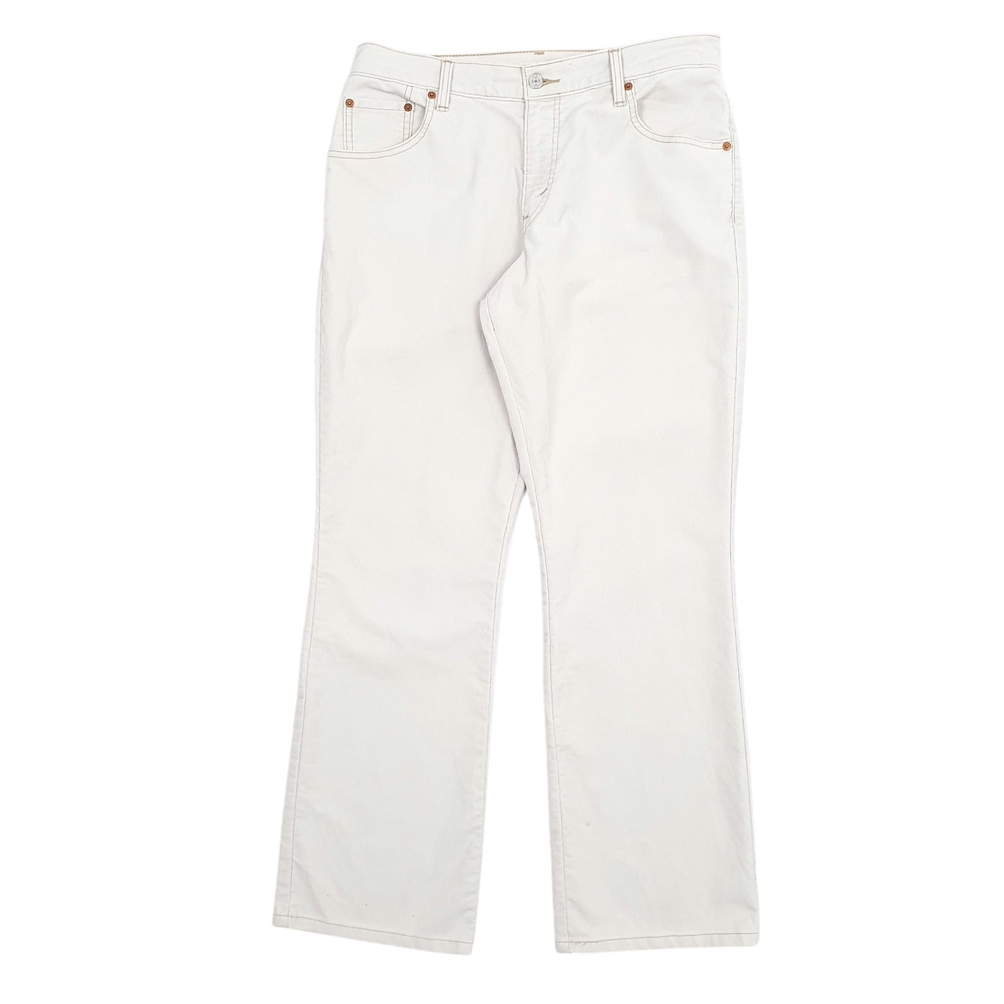 Mens Cream Levis 550 Corduroy Trousers
