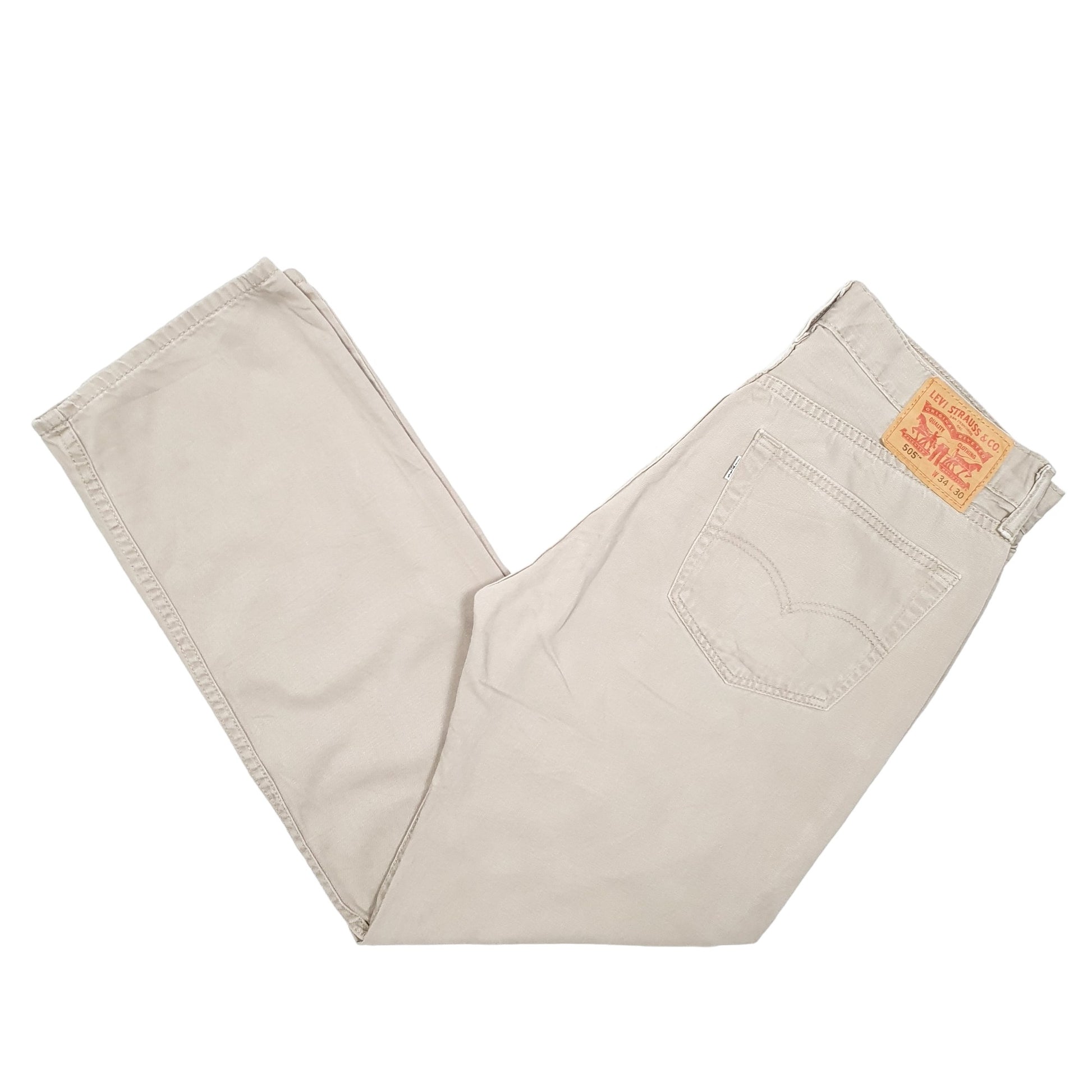 Mens Beige Levis  505 JeansW34 L30