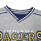 Mens Grey Lee Vintage Sport Indiana Pacers Basketball NBA 90s Crewneck Jumper