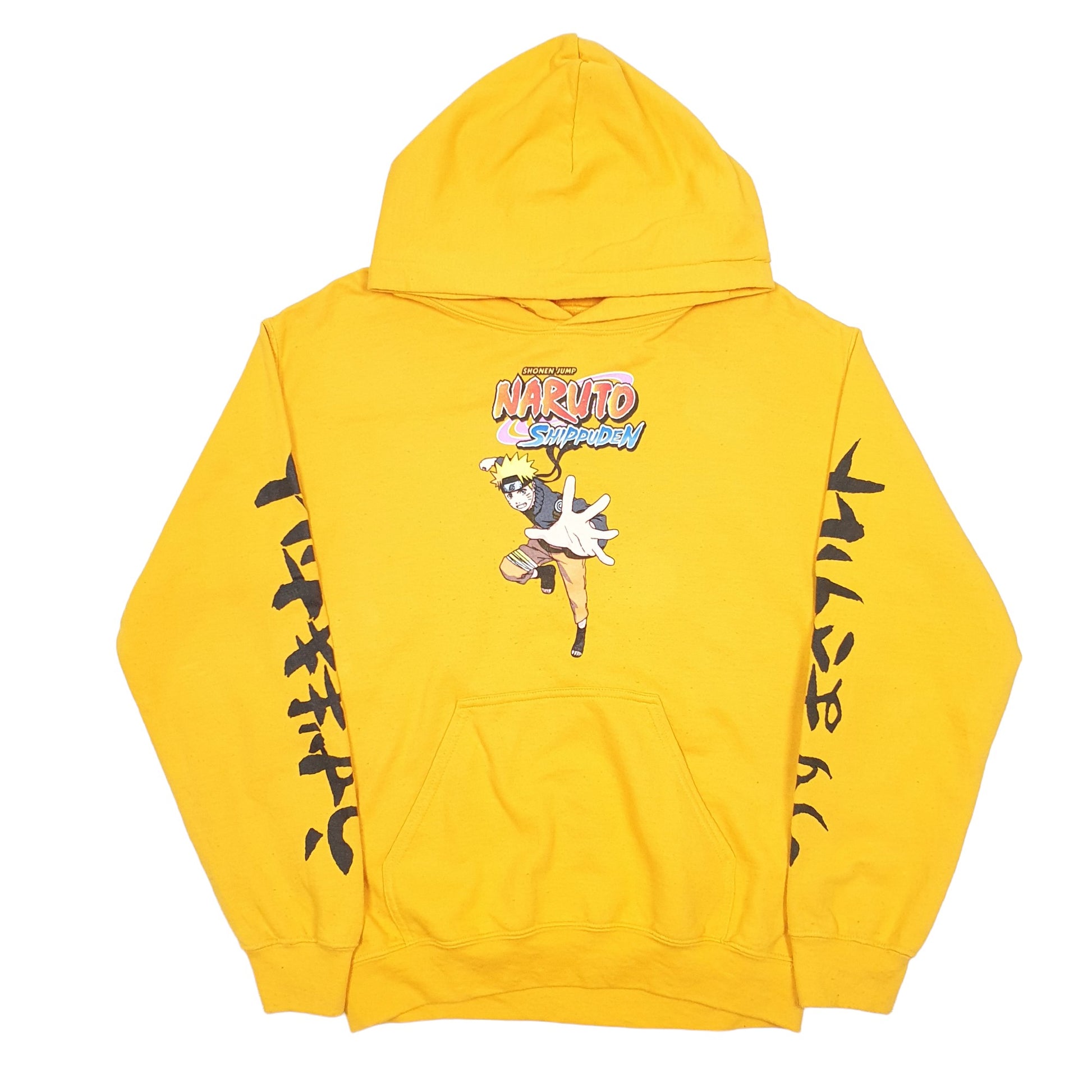 Mens Yellow Naruto Shippuden Shonen Jump Hoodie Jumper