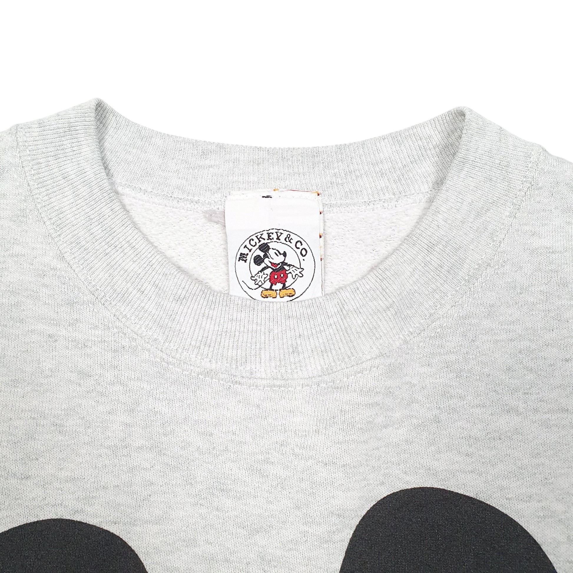 Mens Grey Disney Mickey Mouse And Co Vintage Crewneck Jumper