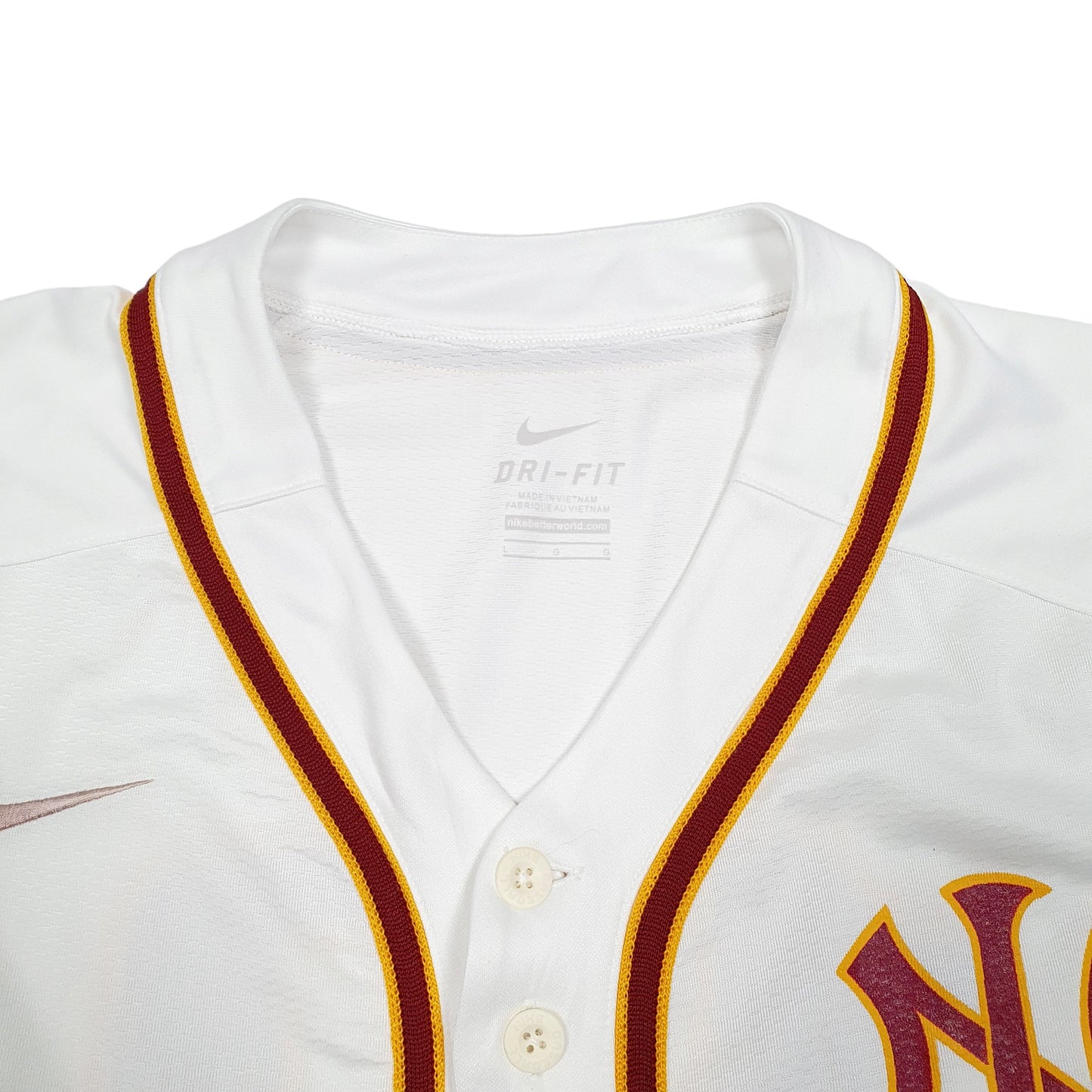Mens White Nike MLB Baseball Jersey Indiana Nitros Short Sleeve T Shirt