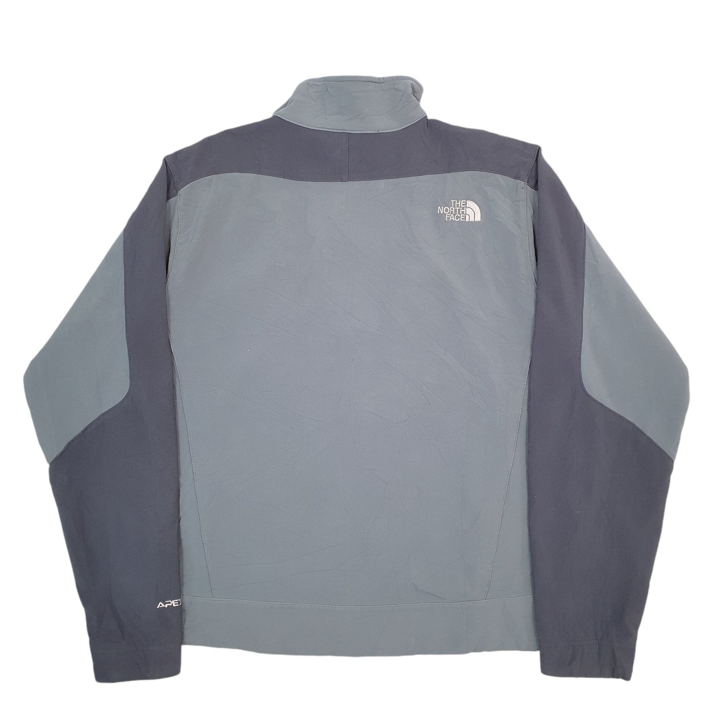 Mens Grey The North Face Softshell Windbreaker Apex Full Zip Coat