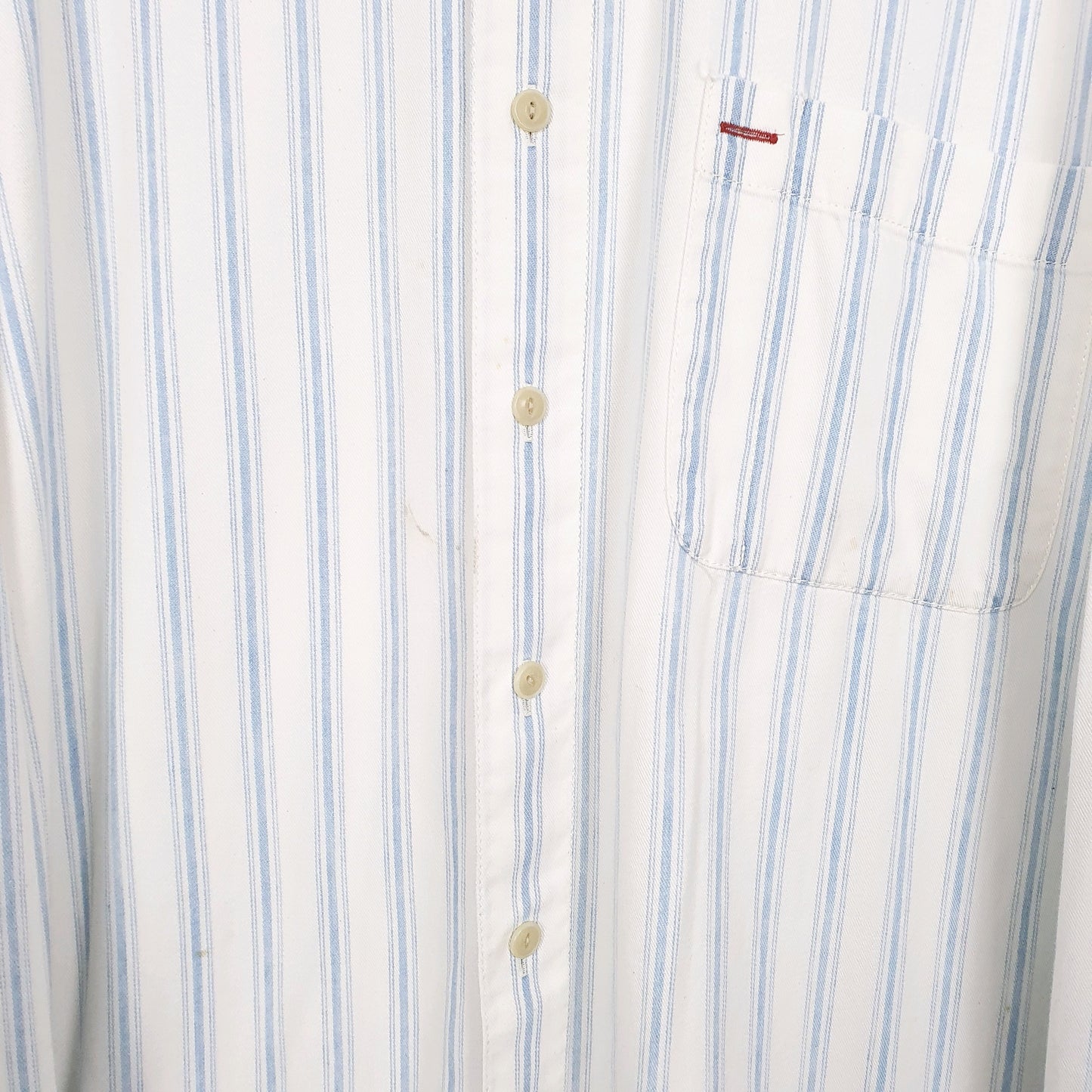 Mens White Nautica Grandad Collar Long Sleeve Shirt