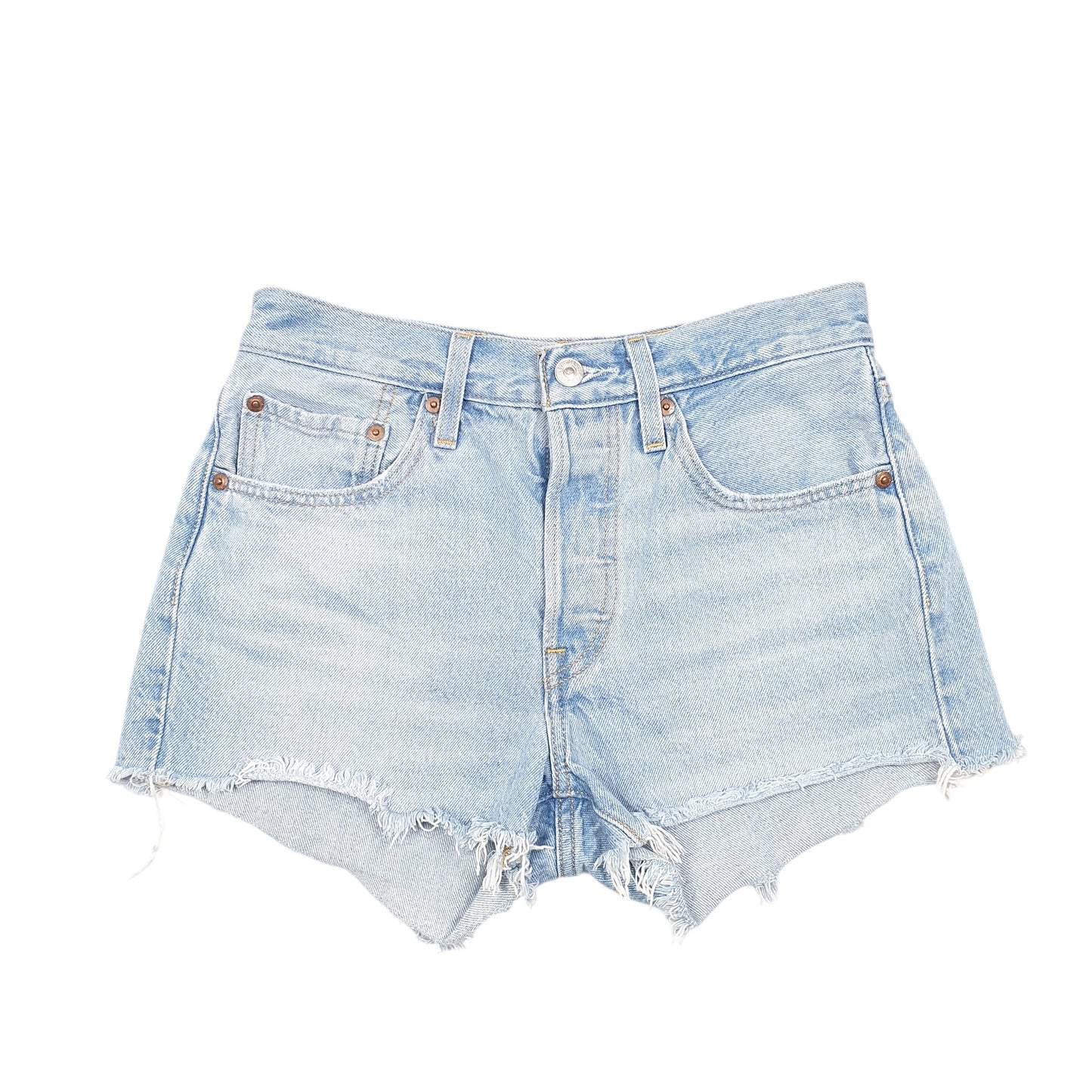Womens Blue Levis 501 Denim Jorts Hot Pants Denim Shorts
