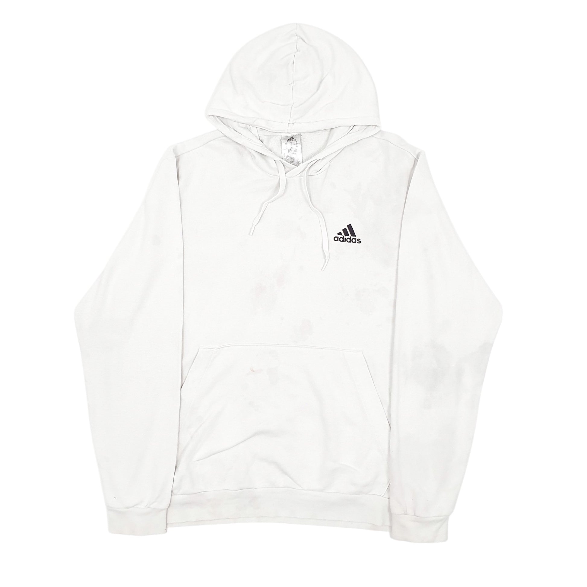 Mens White Adidas  Hoodie Jumper
