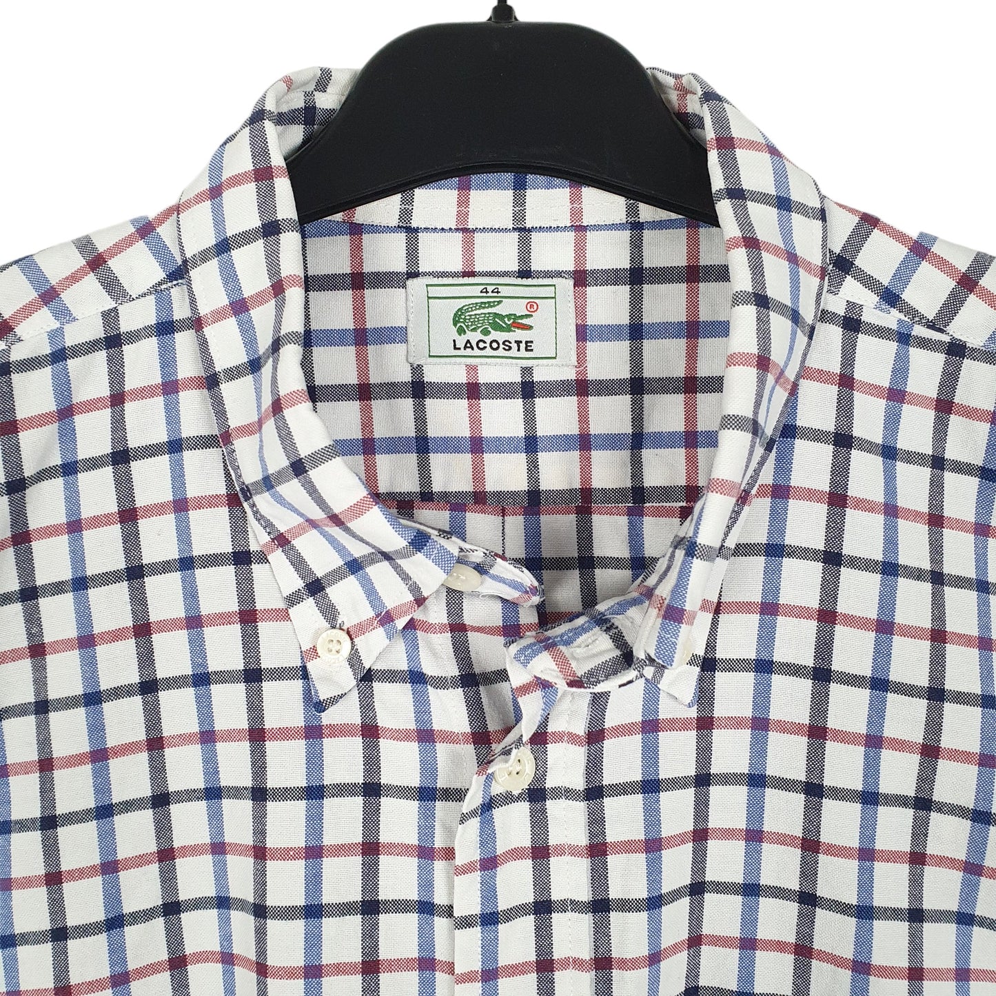 Mens White Lacoste  Short Sleeve Shirt